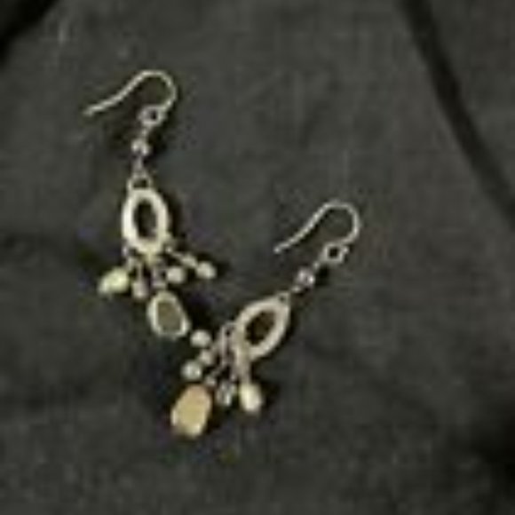 Silpada Oxidized Sterling Hematite & Glass Bead HAILSTONE Dangle Earrings W1963 - Picture 3 of 3